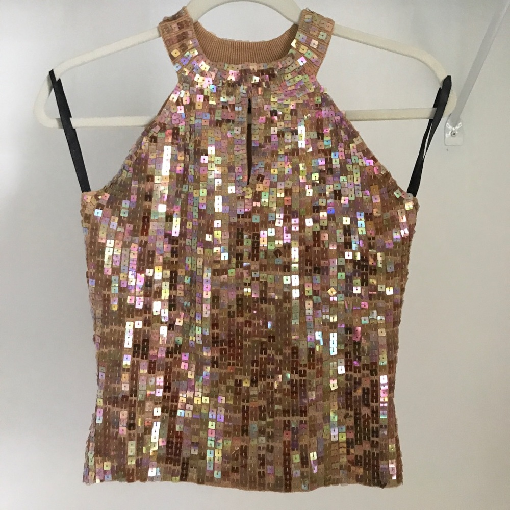 Sparkly sexy sleeveless top