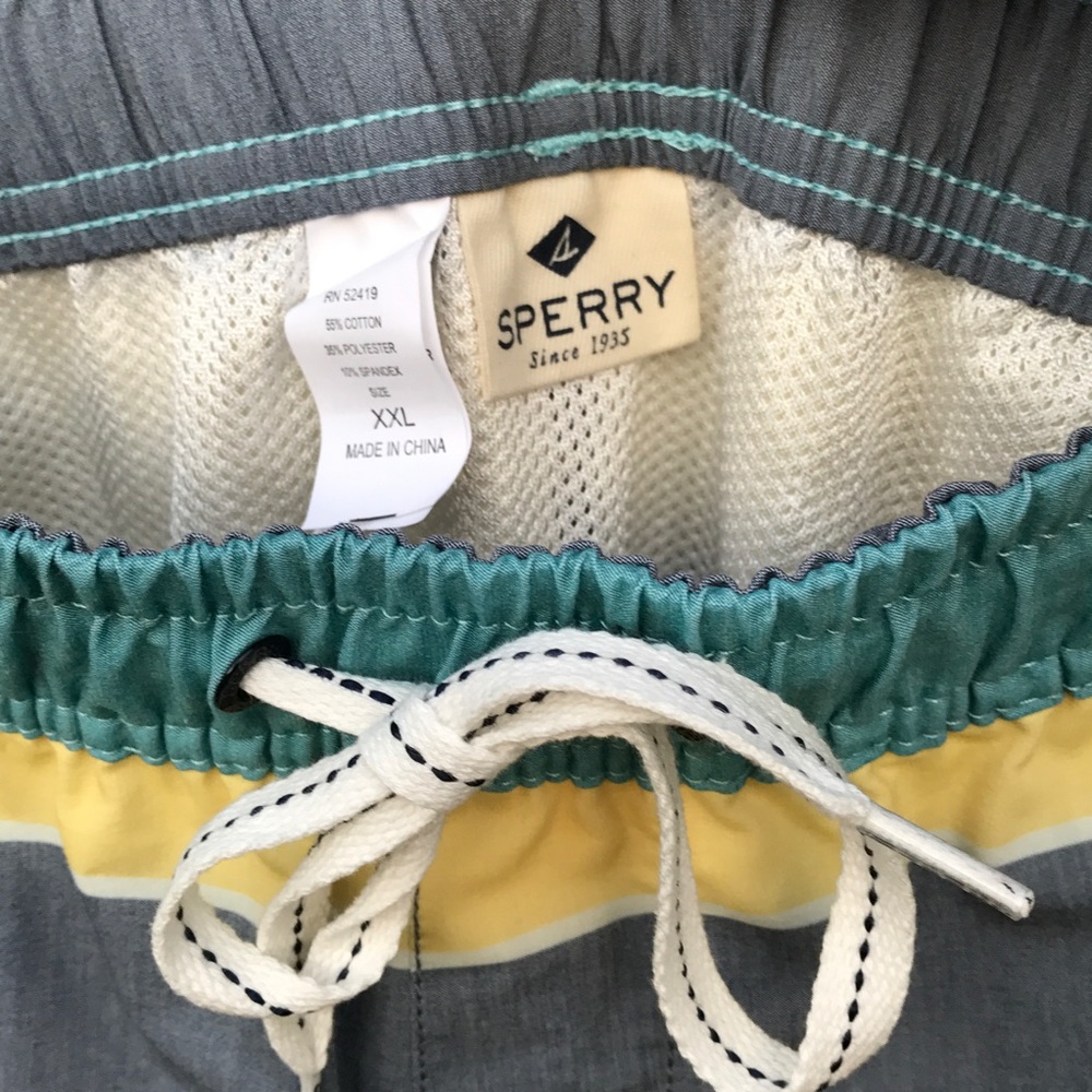 NWT Men's SPERRY Striped Swim Shorts - Picture 6 of 8