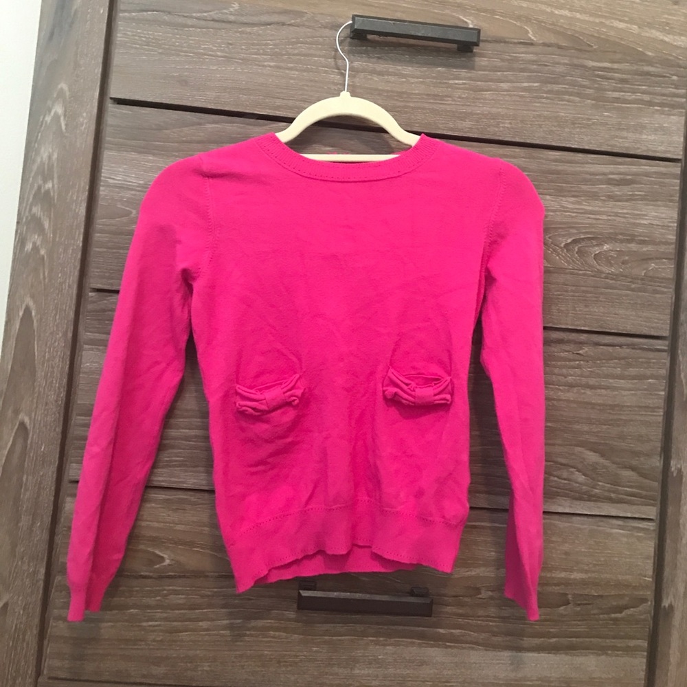 Pink bow zip back sweater 🇺🇸reduced for sale🇺🇸