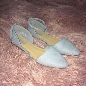Baby Blue Pointed Sandal Flats