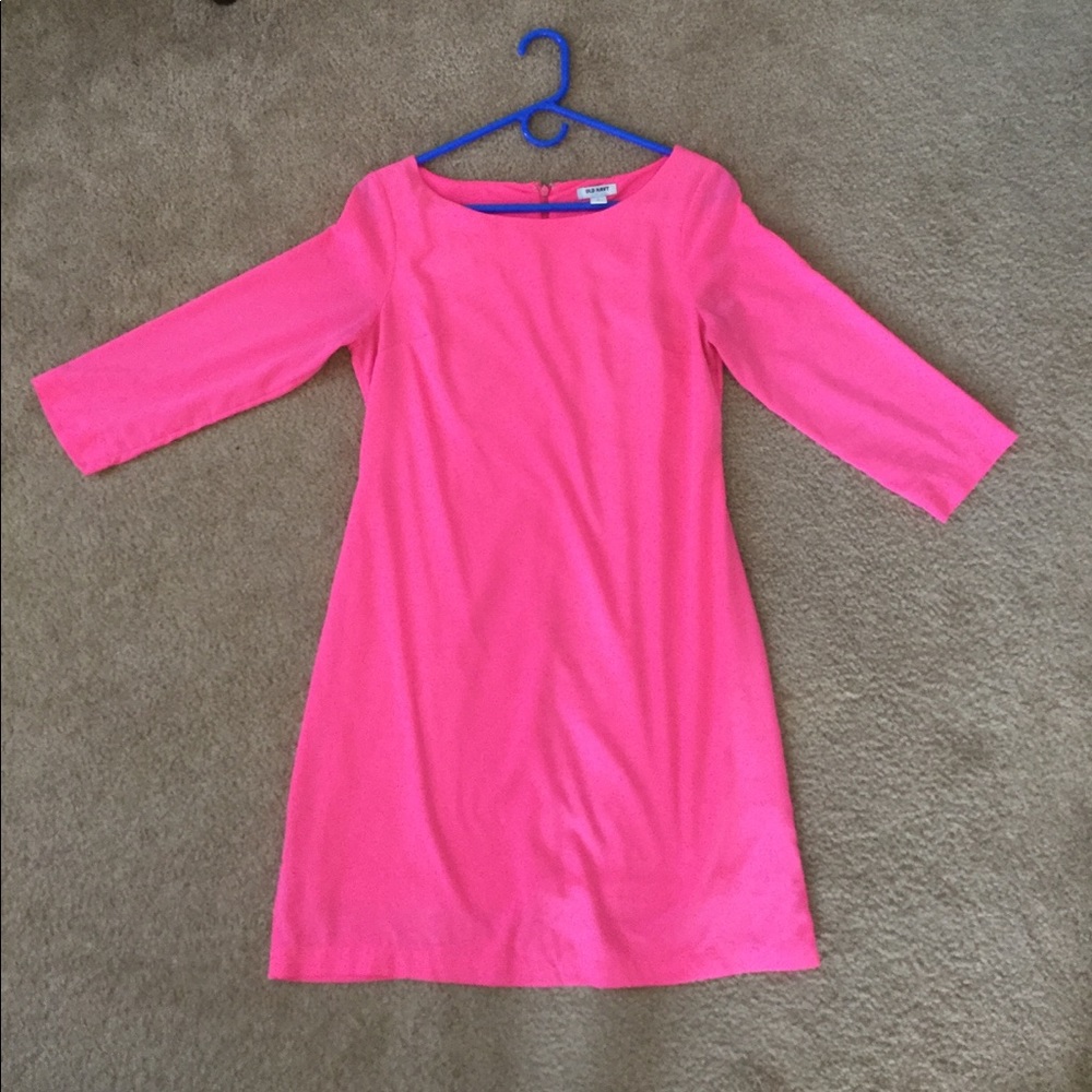 Hot pink mid thigh length dress