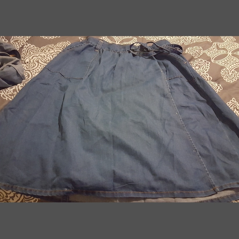 Teachers Jean Wrap Skirt