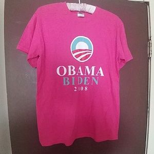 Hot pink Obama campaign shirt circa 2008