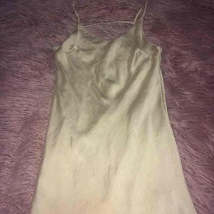 Champagne Satin Slip Dress