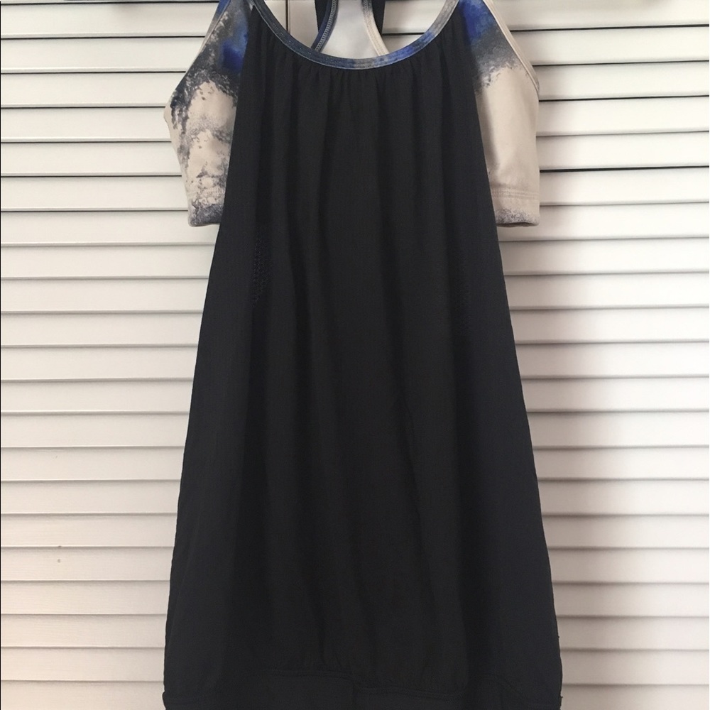 Lululemon No Limits Tank Black W/ Bra Attached 6