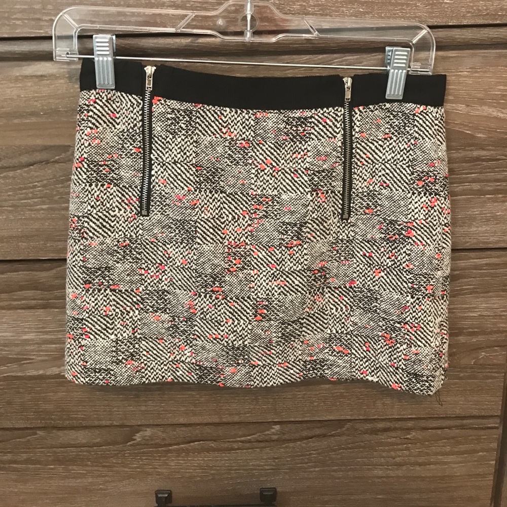 Kids double sided zipper mini skirt