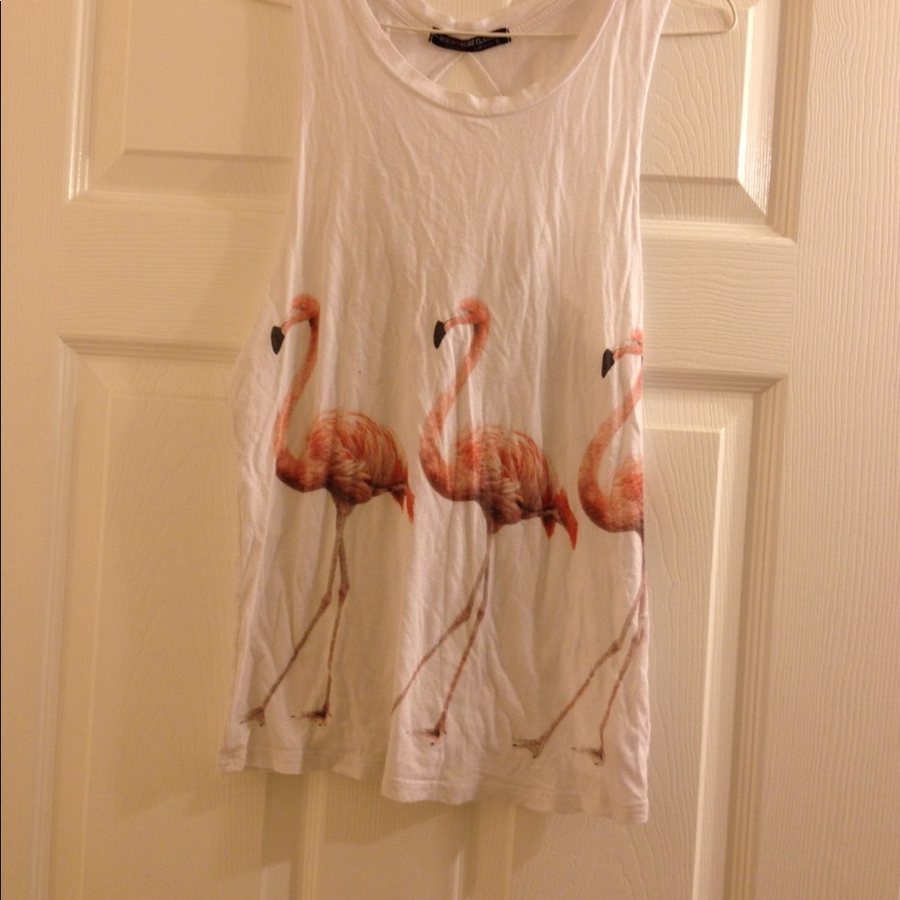 Flamingo twisted back tank small