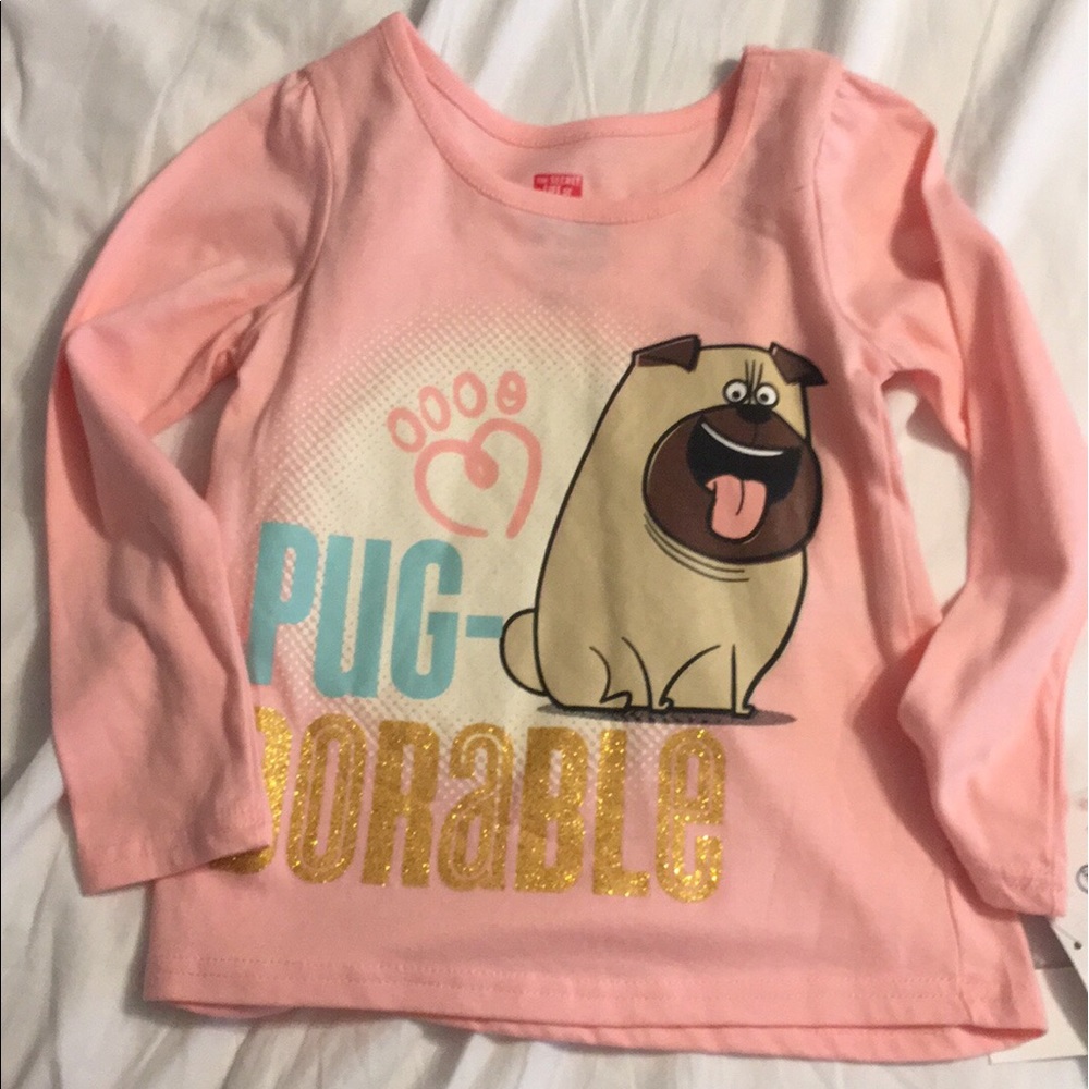 NWT secret life of pets girls log serve shirt