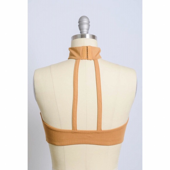 Nude bandeau with choker top - Picture 5 of 6