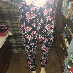 Floral joggers