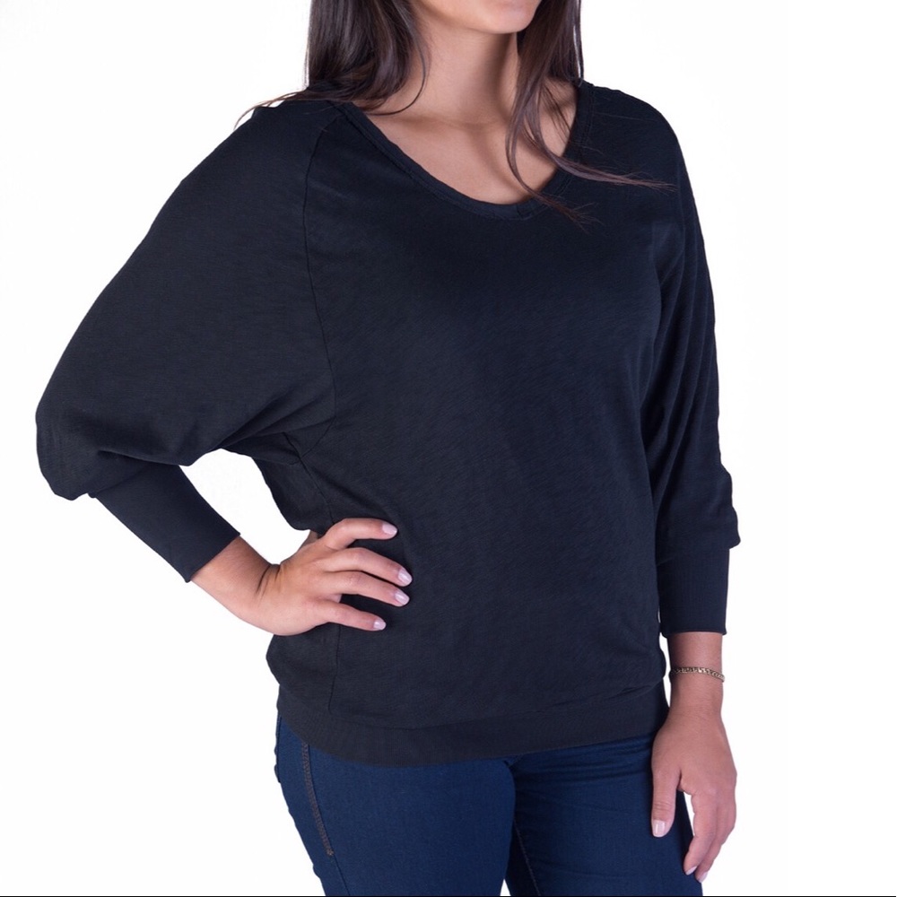 Black v-neck tunic