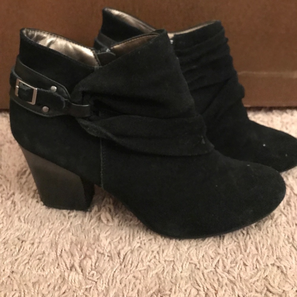 Black heeled booties