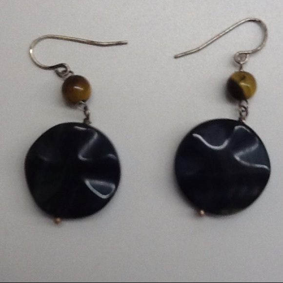 Dillard's Dark Brown Dangle Earrings - Picture 1 of 3