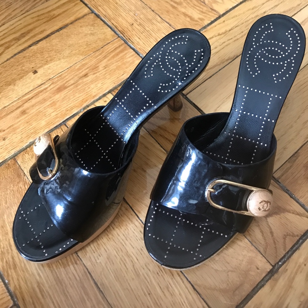 Chanel platform sandals