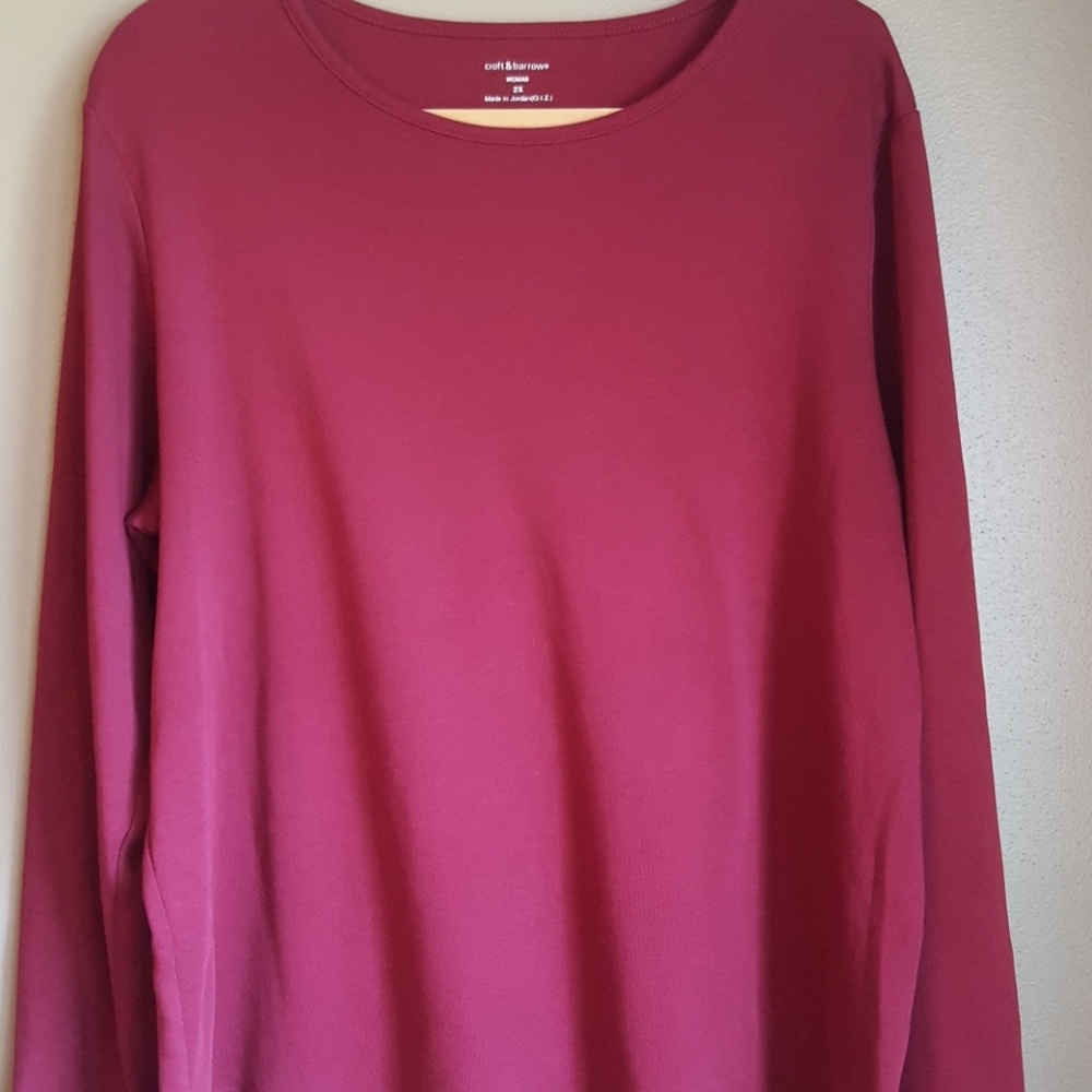 💥SALE💥Croft & Borrow 2X Burgundy Women's Shirt