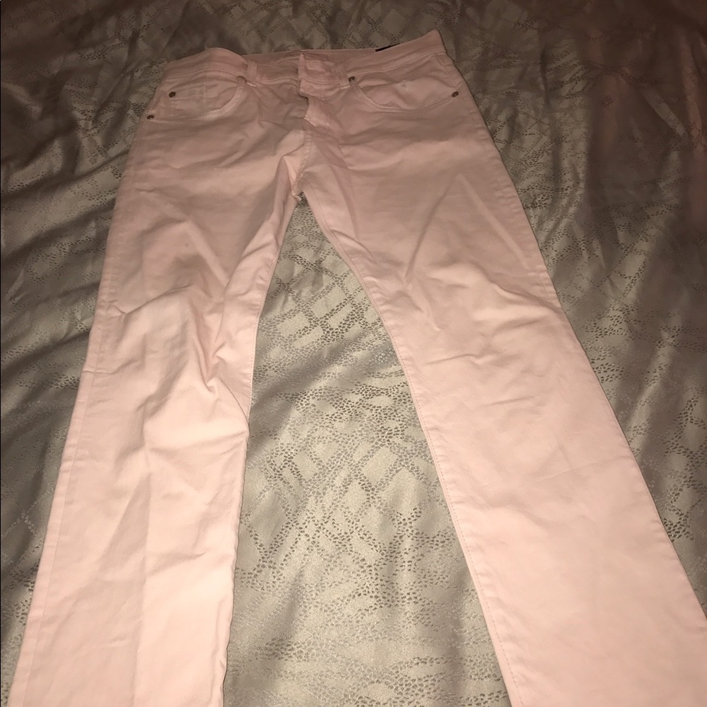 7 For All Mankind blush pink bootcut jeans