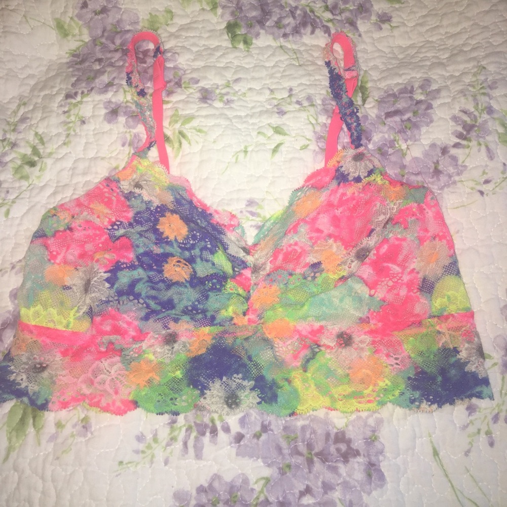 Multi color lace bralette Pink Victoria's Secret