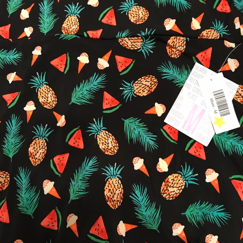 LuLaRoe Maxi Pineapple Watermelon Ice Cream Size M