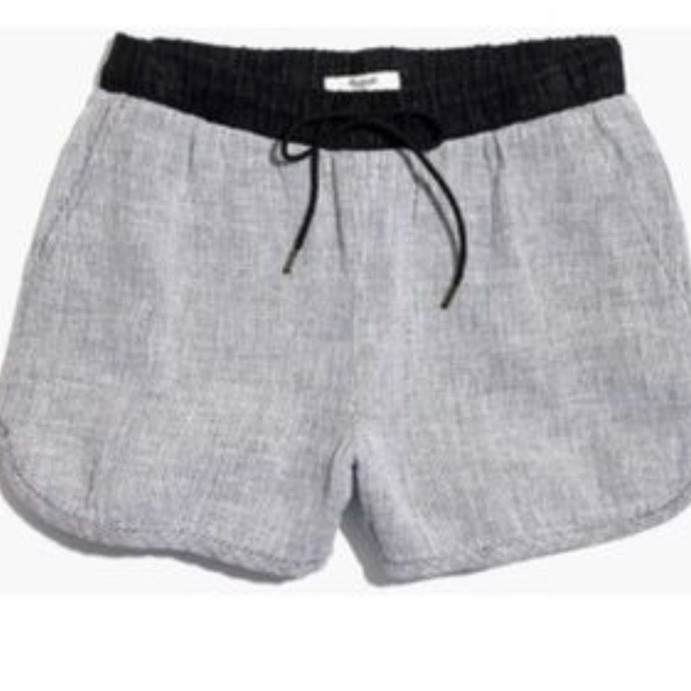 Madewell Navy Linen & Cotton Drawstring Shorts
