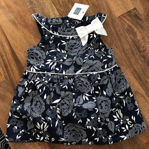 Navy and white Janie and Jack baby girl dress