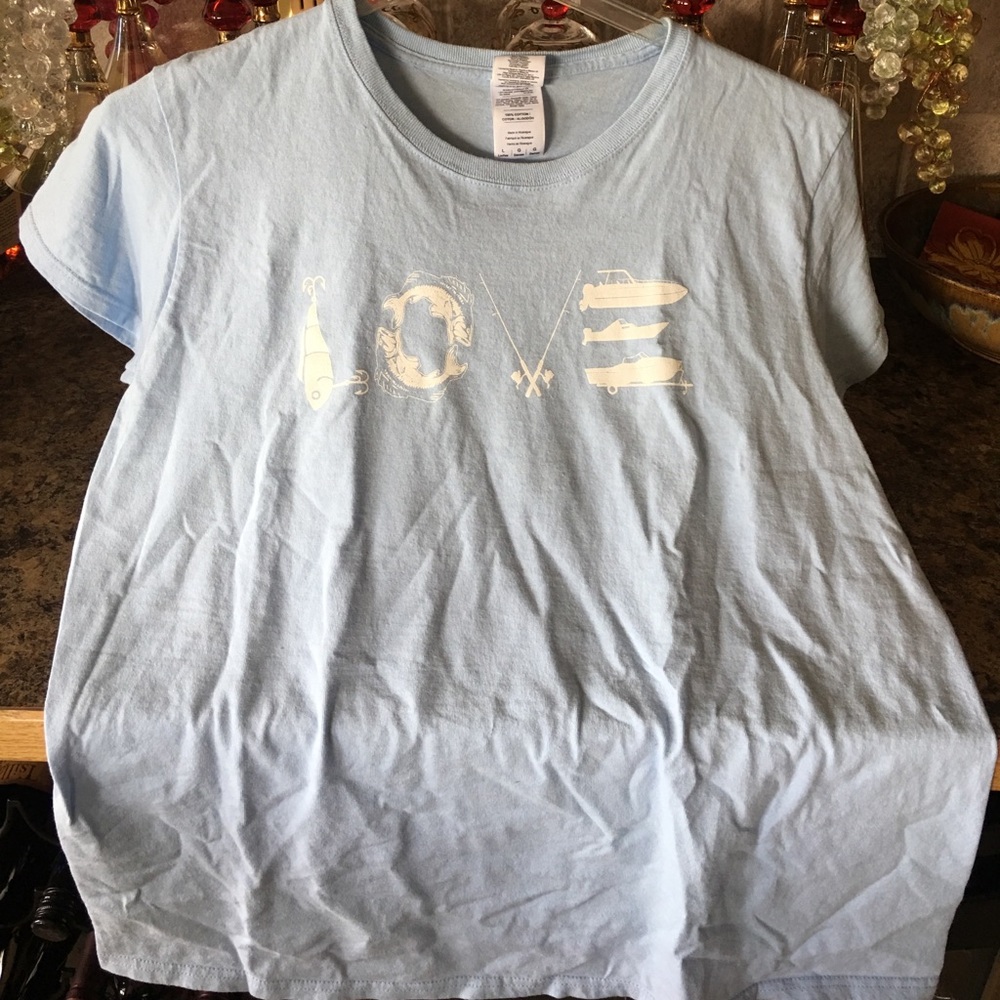 Blue women's size large T-shirt