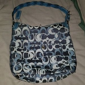 Blue Coach purse