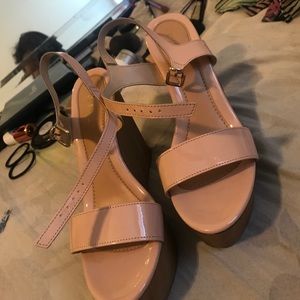 aldo nude wedges