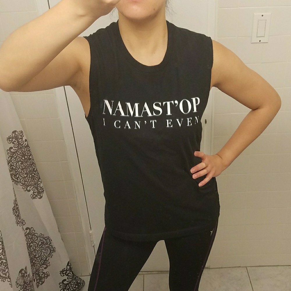 Yoga tank top "Namast'op I Can't Even"