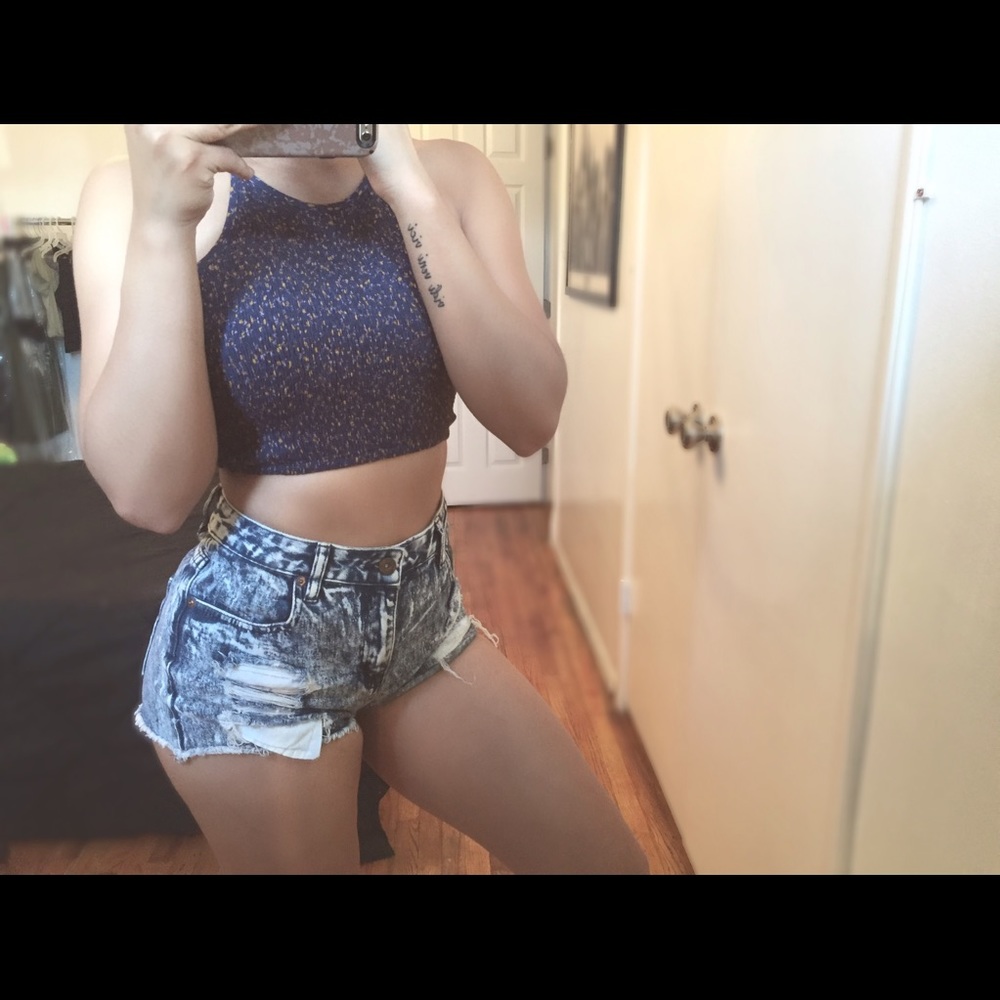Floral Halter Crop Top