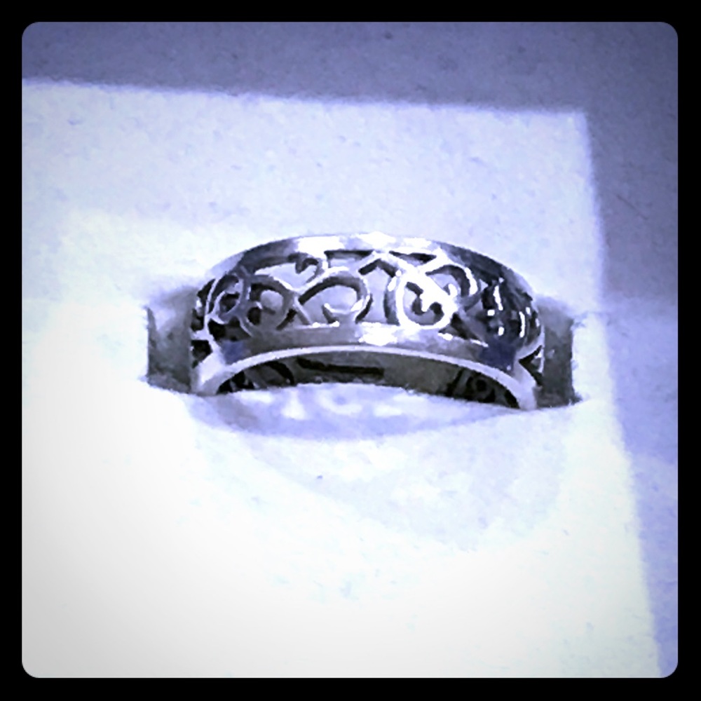 Open Scroll Sterling Silver Ring - image 1