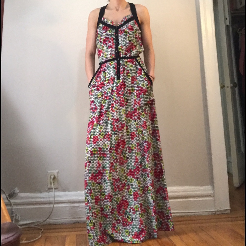 Nanette Lepore Oonagh Maxi Printed Dress Sz 0