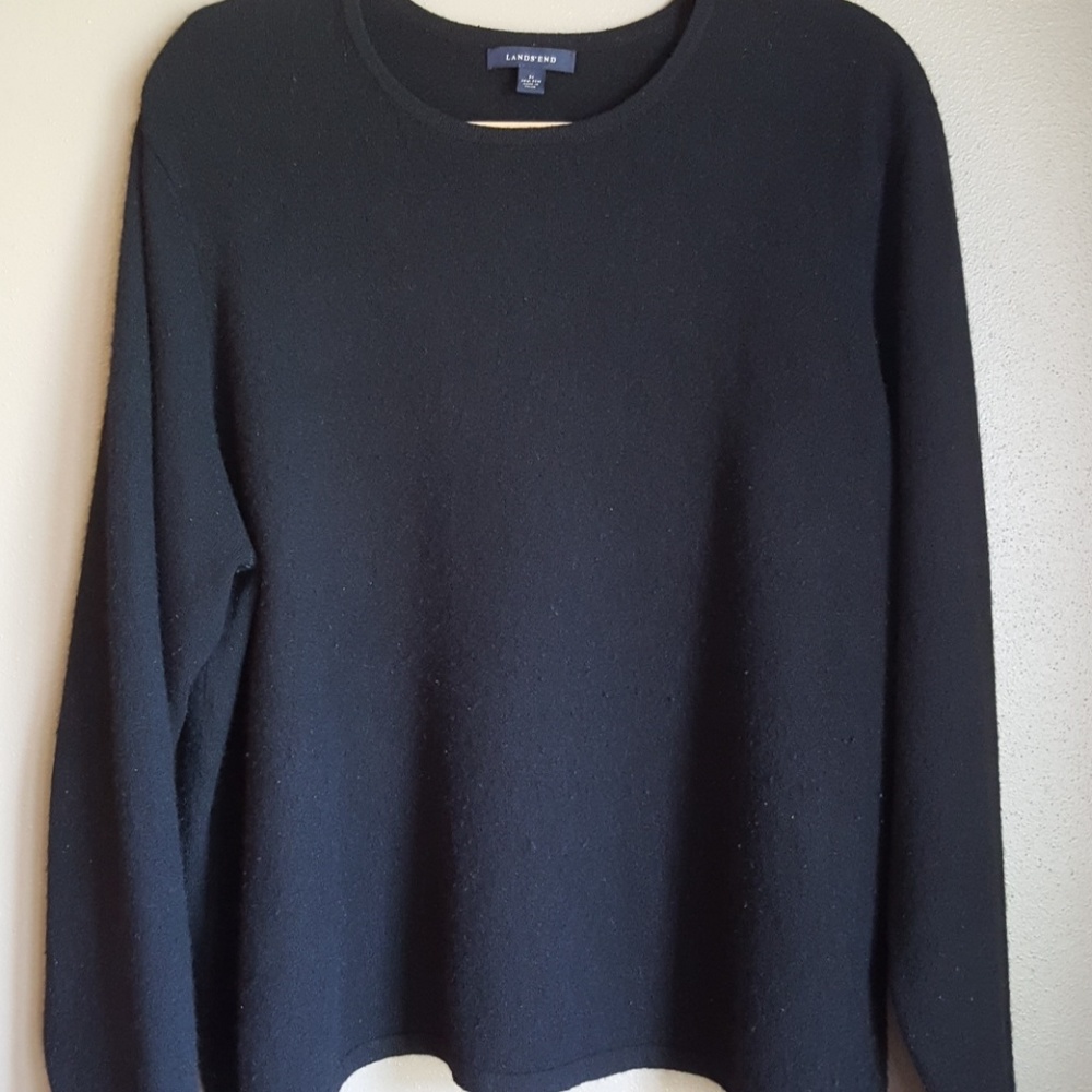 💥SALE💥Land's End 2X Black Cashmere Sweater