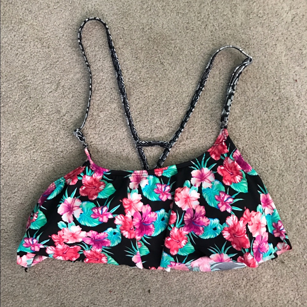 Floral bathing suit top