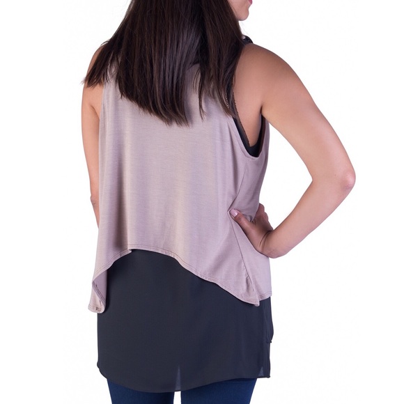 Jackets & Coats - Tan & Leather Vest (NEW) Jackets & Coats - Tan & Leather Vest (NEW)