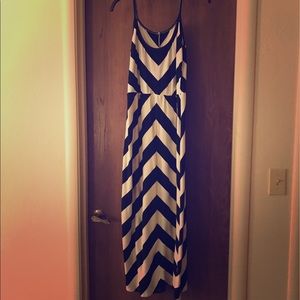Black and white chevron dress