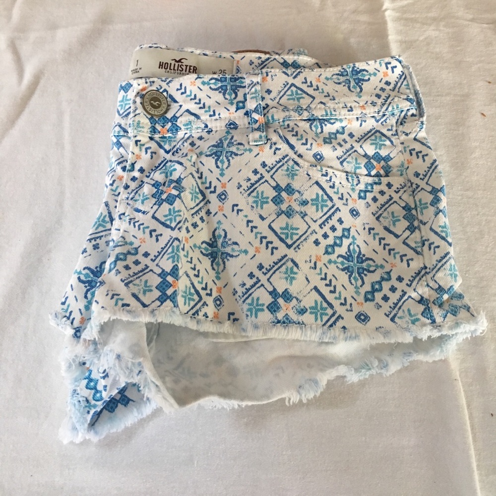 White and blue hollister shorts