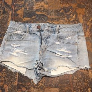 American Eagle denim high waist shorts