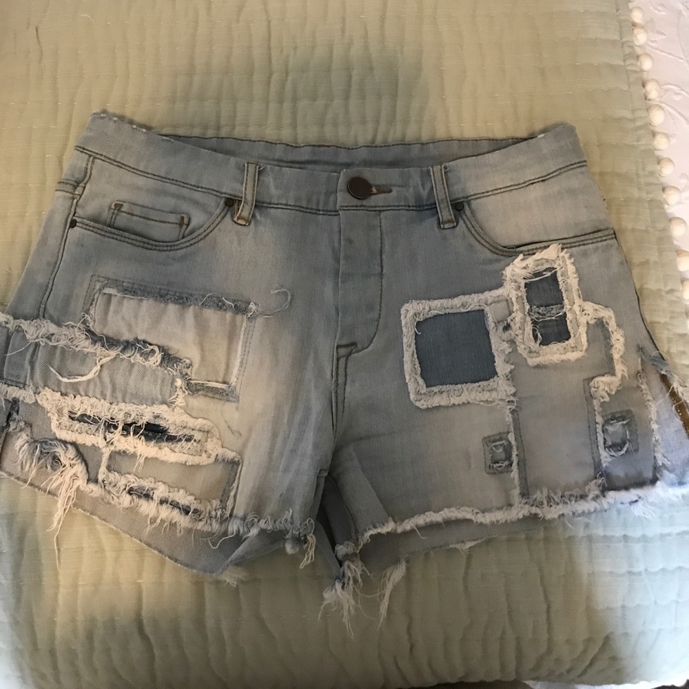 free people jean shorts
