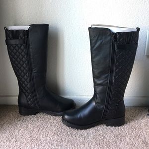 Women's - Tall Quilted Winter Boots, Black