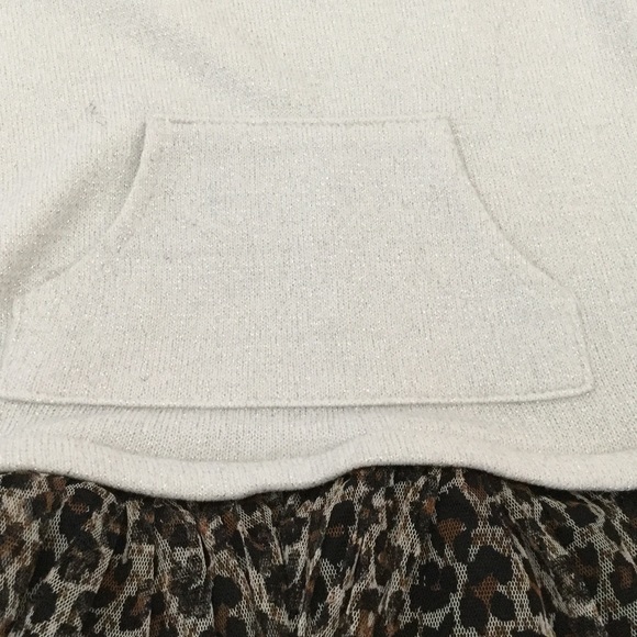 Short sleeve cheetah print sweater dress - Picture 3 of 4