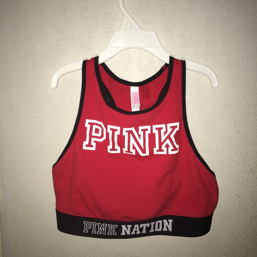 PINK Victoria's Secret red sports bra