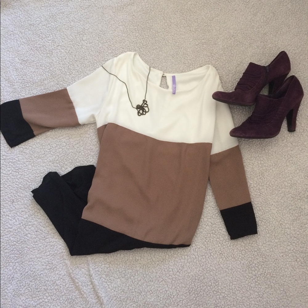 Lulu's Color Block Shift Dress