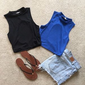 PacSun TWO PACK High Neck Crop Tops✨