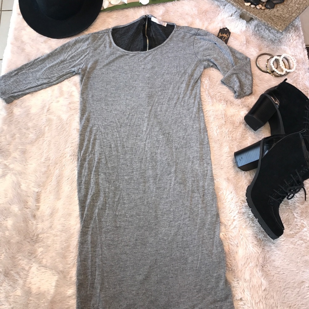 Gray midi dress