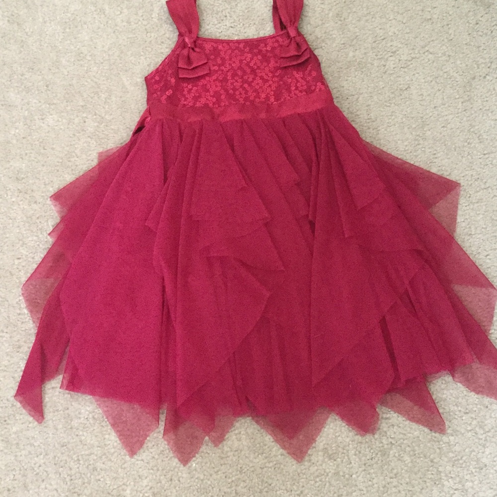 Red ruffly dress