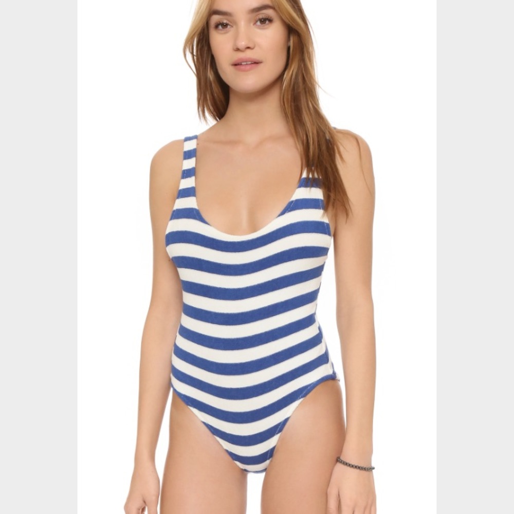 Anne Marie terry cloth one piece solid and striped