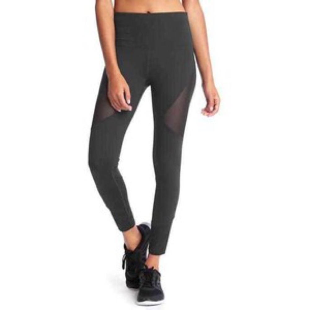 Black Gap Fit Mesh Leggings