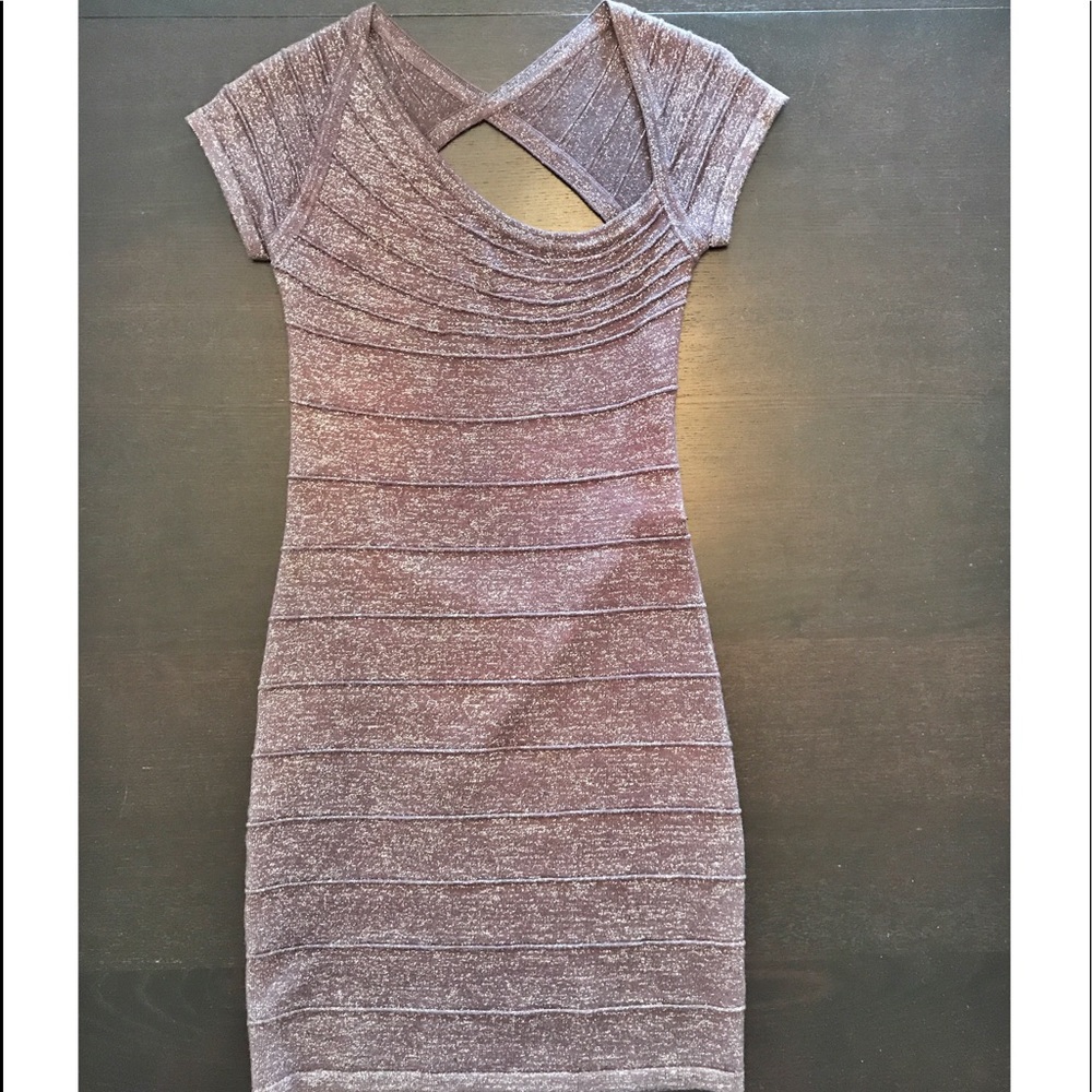 Bodycon mini dress with open back