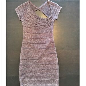 Bodycon mini dress with open back