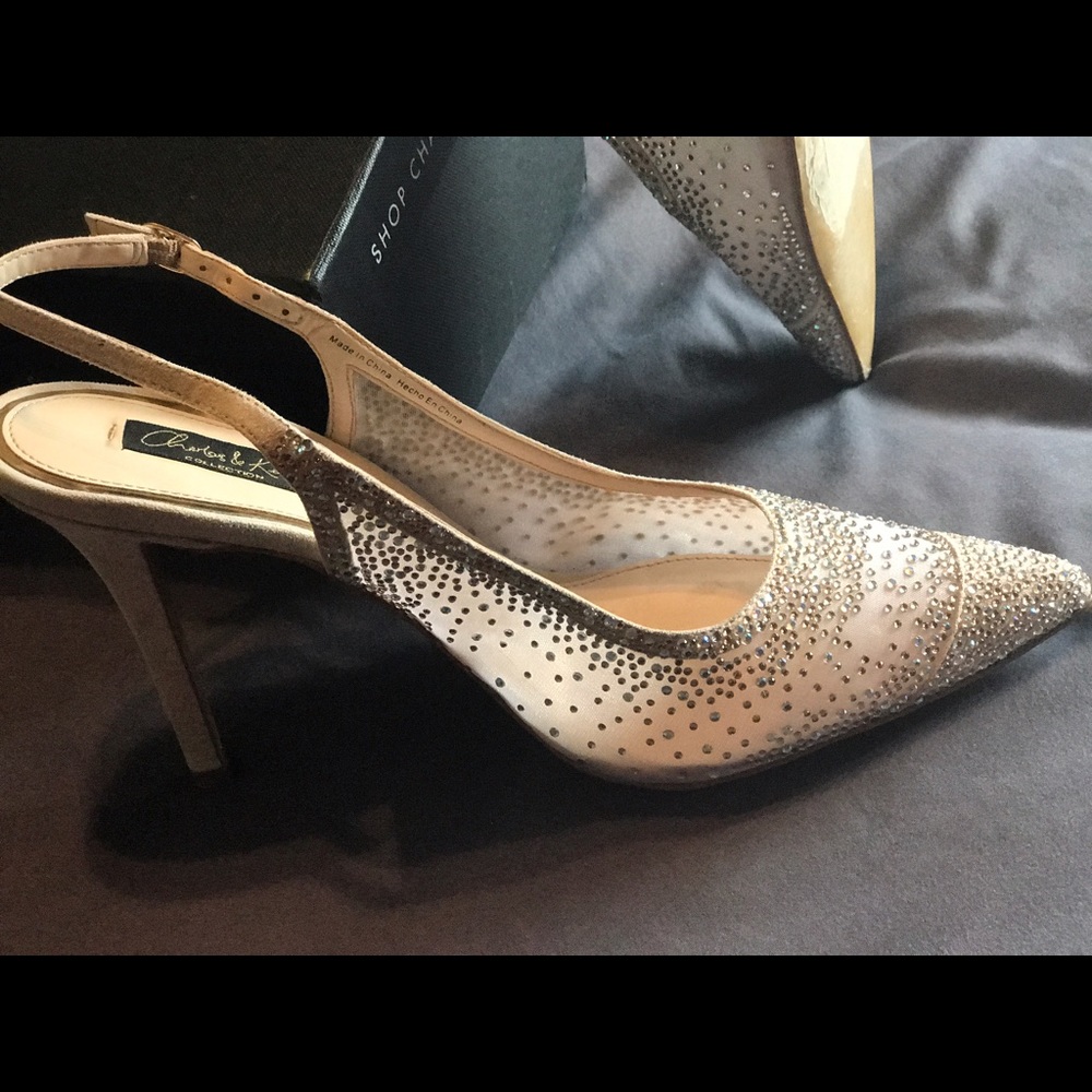 Sparkly wedding shoe